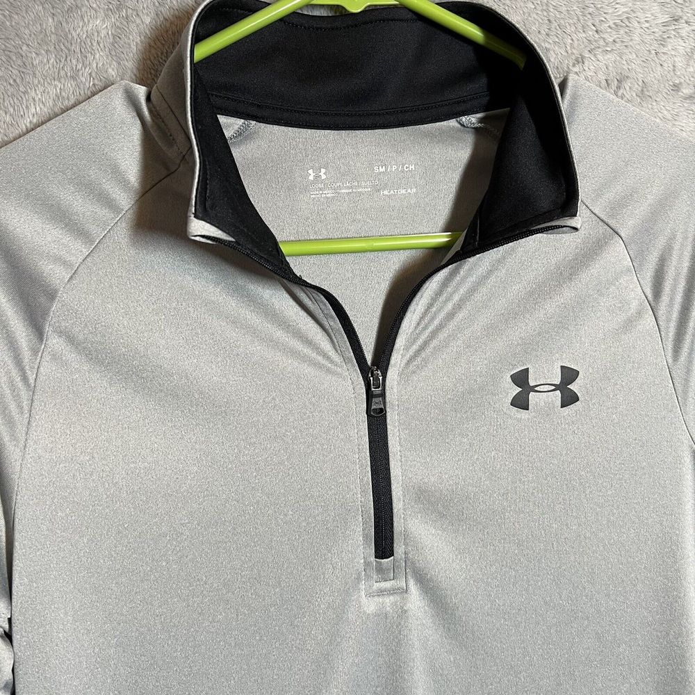 Under Armour Velocity 2.0 Heatgear Men's S Half Zip Long‎ Sleeve Pullover Gray